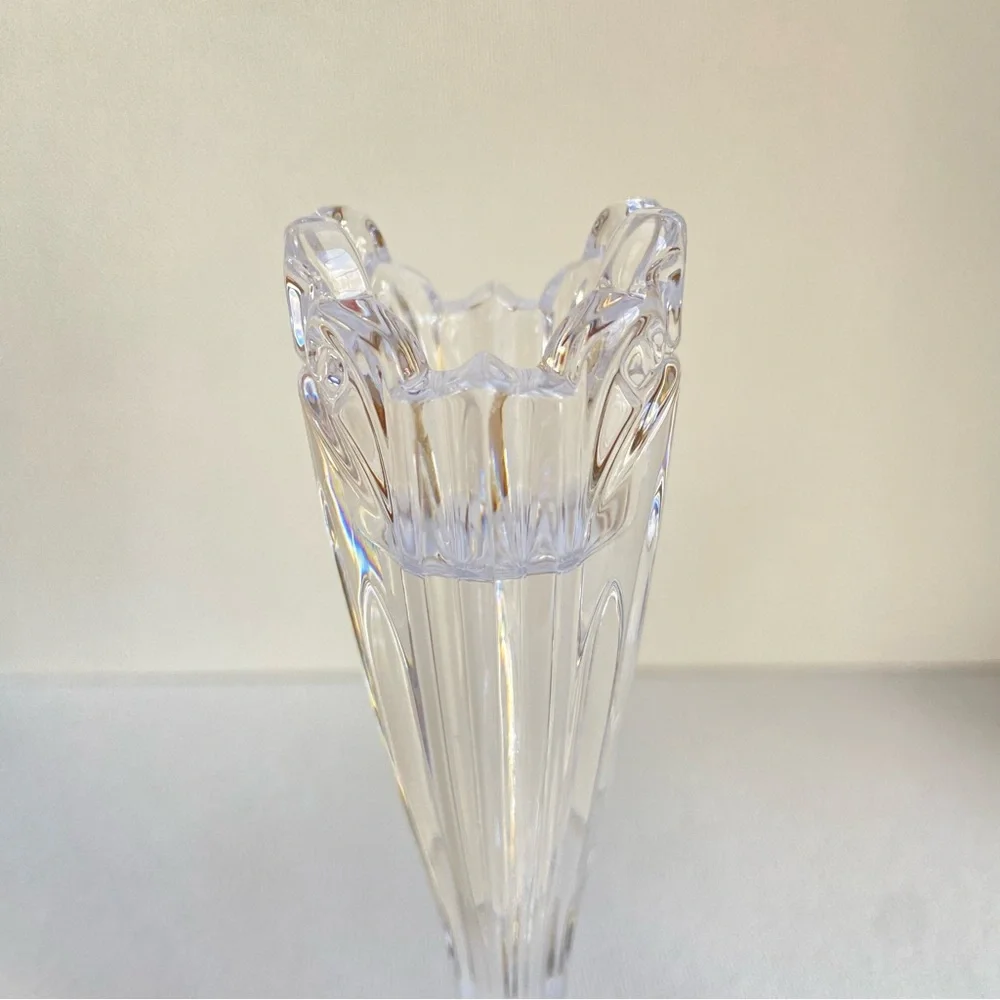 Oneida Crystal Augustina clear fluted candlesticks candle holders for tapers